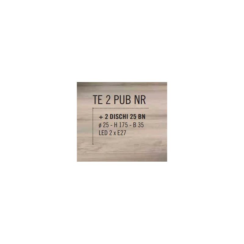 PUB PIANTANA 2 LUCI MODERNA METALLO NERO PIATTI D25 CM 3 COLORI MADE IN ITALY Illuminando - Cristalensi Shop Online