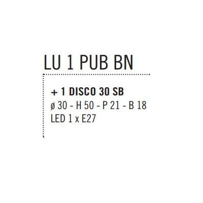 PUB LAMPADA DA TAVOLO MODERNA METALLO BIANCO PIATTO D30 CM 3 COLORI MADE IN ITALY Illuminando - Cristalensi Shop Online