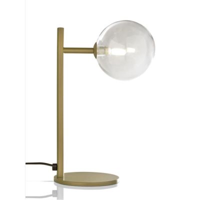 BOLLE LAMPADA DA TAVOLO MODERNA IN METALLO NERO O ORO OPACO CON SFERA IN VETRO Illuminando - Cristalensi Shop Online