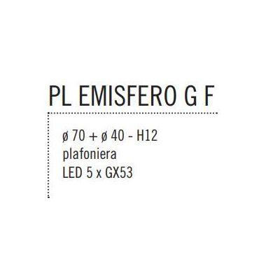 EMISFERO PLAFONIERA 5 LUCI IN METALLO BIANCO CON 8 COLORI DI CERCHI A SCELTA LAMPADINE GX53 Illuminando - Cristalensi Shop Onlin