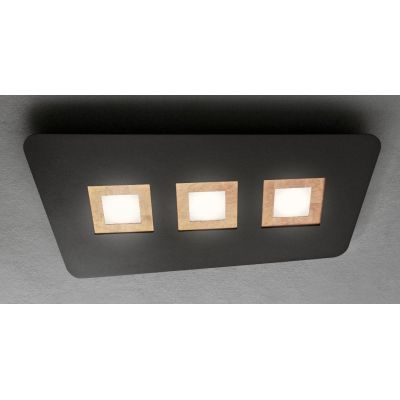 DEDALO PLAFONIERA 3 LUCI IN METALLO ANTRACITE CON QUADRELLI IN 8 COLORI A SCELTA LAMPADINE GX53 Illuminando - Cristalensi Shop O