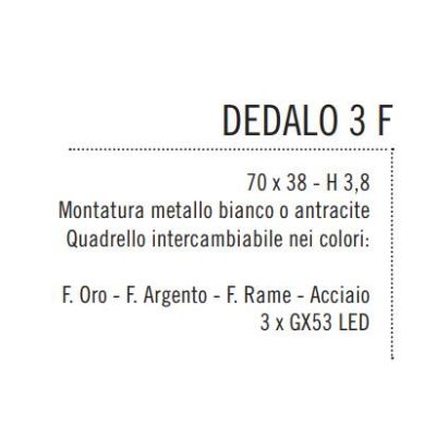 DEDALO PLAFONIERA 3 LUCI IN METALLO ANTRACITE CON QUADRELLI IN 8 COLORI A SCELTA LAMPADINE GX53 Illuminando - Cristalensi Shop O