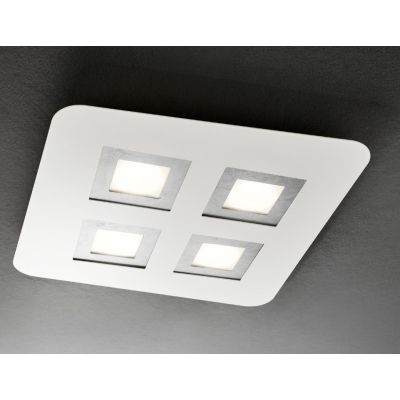 DEDALO PLAFONIERA 4 LUCI IN METALLO BIANCO CON QUADRELLI IN 8 COLORI A SCELTA LAMPADINE GX53 Illuminando - Cristalensi Shop Onli