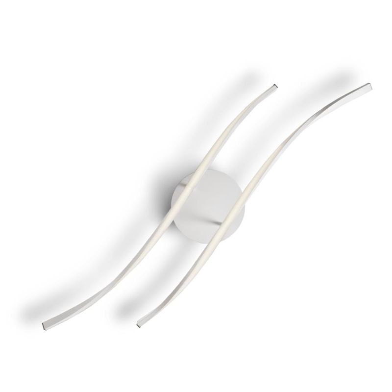 SAMURAI APPLIQUE MODERNA LED 35W LUCE 3000K METALLO BIANCO LUNGHEZZA CM 110 Illuminando - Cristalensi Shop Online