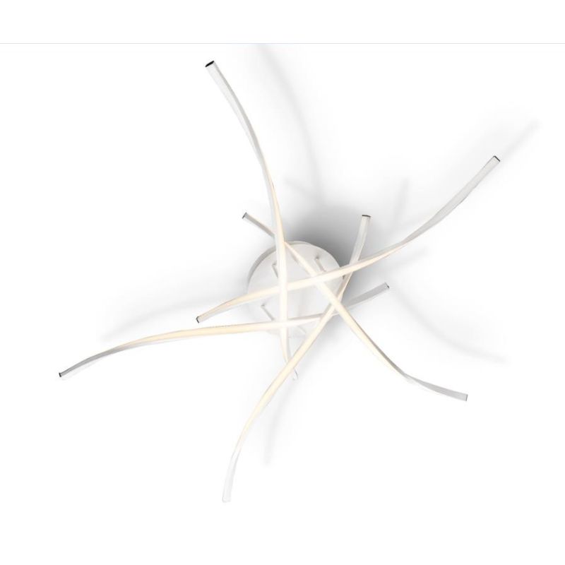 SAMURAI PLAFONIERA MODERNA LED 66W LUCE 3000K METALLO BIANCO DIAMETRO CM 130 Illuminando - Cristalensi Shop Online