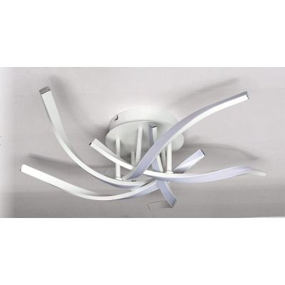 SAMURAI PLAFONIERA MODERNA LED 66W LUCE 3000K METALLO BIANCO DIAMETRO CM 130 Illuminando - Cristalensi Shop Online