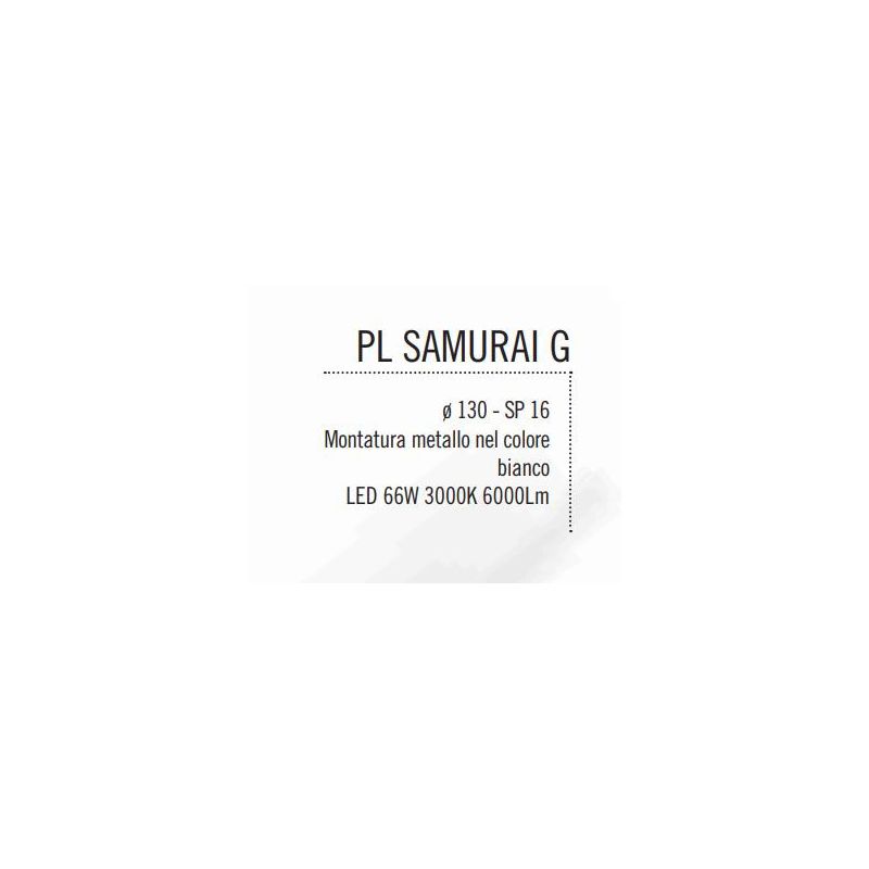 SAMURAI PLAFONIERA MODERNA LED 66W LUCE 3000K METALLO BIANCO DIAMETRO CM 130 Illuminando - Cristalensi Shop Online