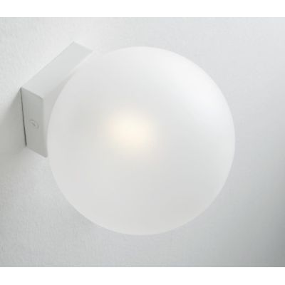 PALLINA PLAFONIERA/APPLIQUE IN METALLO 3 COLORI E SFERA D14 CM IN VETRO TRASPARENTE O SATINATO Illuminando - Cristalensi Shop On