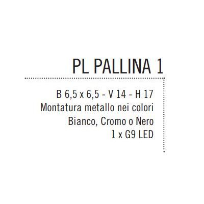 PALLINA PLAFONIERA/APPLIQUE IN METALLO 3 COLORI E SFERA D14 CM IN VETRO TRASPARENTE O SATINATO Illuminando - Cristalensi Shop On