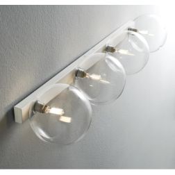 PALLINA PLAFONIERA 4 LUCI IN METALLO 3 COLORI CON SFERE IN VETRO TRASPARENTE O SATINATO Illuminando - Cristalensi Shop Online 2