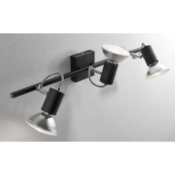 ZEUS 3 BINARIO CON FARETTI DIREZIONABILI PORTALAMPADE ATTACCO E27 NIKEL, NERO O BIANCO Illuminando - Cristalensi Shop Online 2