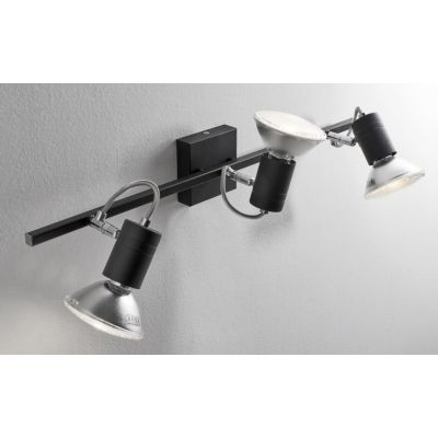ZEUS 3 BINARIO CON FARETTI DIREZIONABILI PORTALAMPADE ATTACCO E27 NIKEL, NERO O BIANCO Illuminando - Cristalensi Shop Online