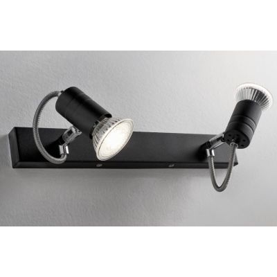 ZELIG 2 BINARIO IN METALLO BIANCO, NERO O CROMO DIREZIONABILE CON LAMPADINE LED Illuminando - Cristalensi Shop Online