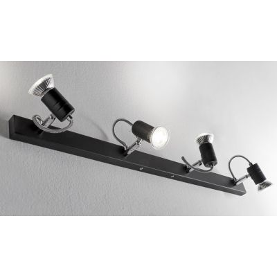 ZELIG 4 BINARIO IN METALLO BIANCO,NERO O CROMO DIREZIONABILE CON LAMPADINE LED Illuminando - Cristalensi Shop Online
