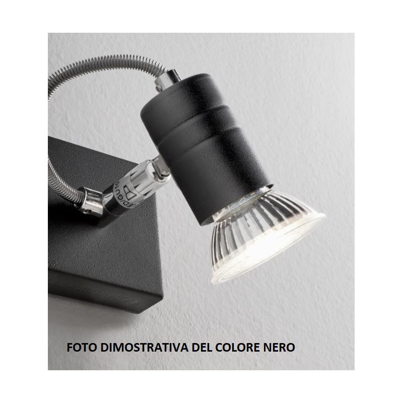 ZELIG PINZA BIANCO,NERO O CROMO FARETTO DIREZIONABILE CON LAMPADINA LED 7W INCLUSA Illuminando - Cristalensi Shop Online