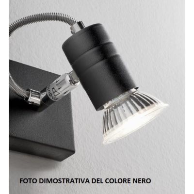 ZELIG PINZA BIANCO,NERO O CROMO FARETTO DIREZIONABILE CON LAMPADINA LED 7W INCLUSA Illuminando - Cristalensi Shop Online