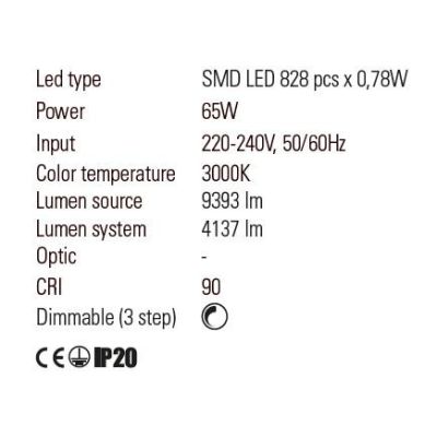 CRONOS PLAFONIERA MODERNA 5 CERCHI BRONZO,NERO O BIANCO LED 65W LUCE 3000K DIMMERABILE Redo Group - Cristalensi Shop Online
