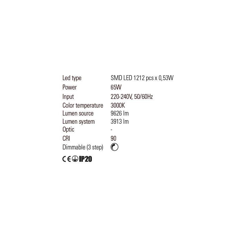 CRONOS SOSPENSIONE MODERNA 5 CERCHI BRONZO,NERA O BIANCA LED 65W LUCE 3000K DIMMERABILE Redo Group - Cristalensi Shop Online