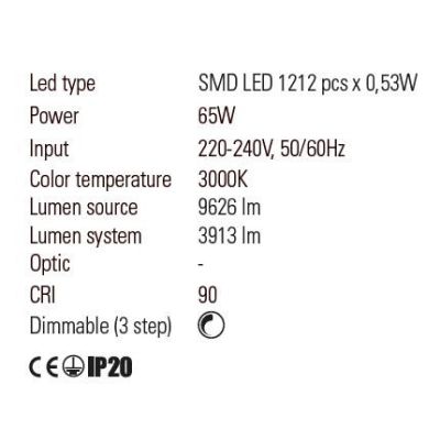 CRONOS SOSPENSIONE MODERNA 5 CERCHI BRONZO,NERA O BIANCA LED 65W LUCE 3000K DIMMERABILE Redo Group - Cristalensi Shop Online