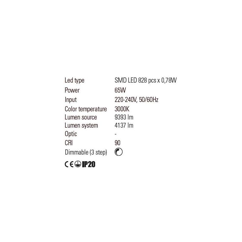 CRONOS SOSPENSIONE MODERNA 7 CERCHI BRONZO, NERA O BIANCA LED 65W LUCE 3000K DIMMERABILE Redo Group - Cristalensi Shop Online