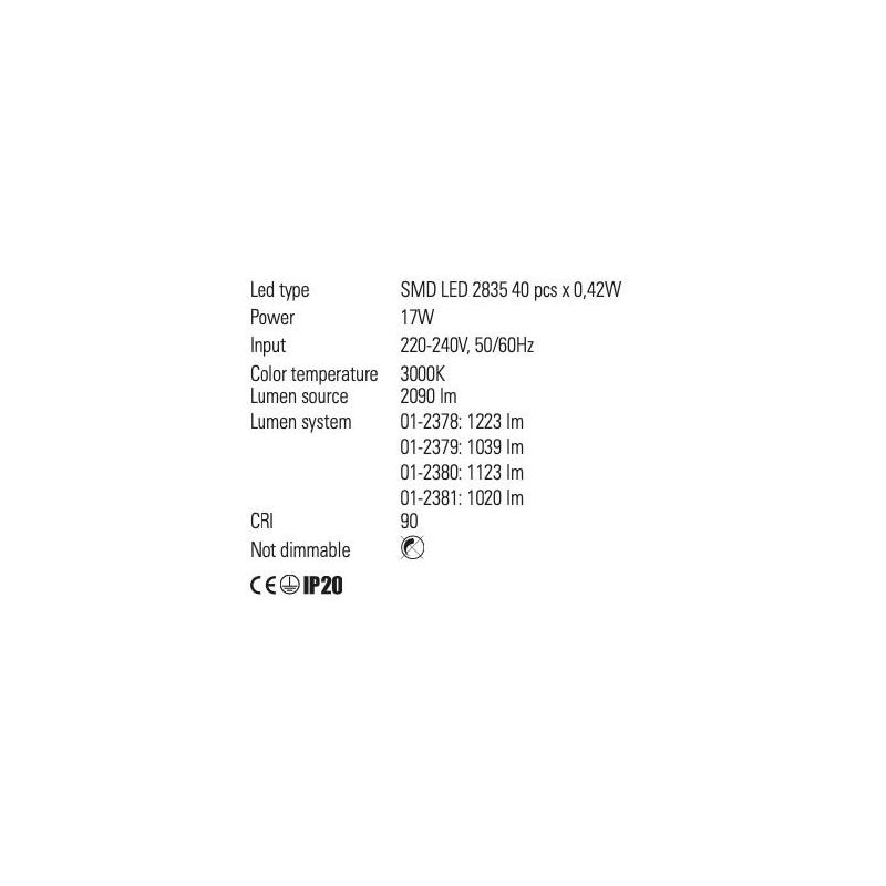 XAVIER APPLIQUE MODERNA CON 2 FASCE LED 17W LUCE 3000K IN METALLO 4 COLORI Redo Group - Cristalensi Shop Online