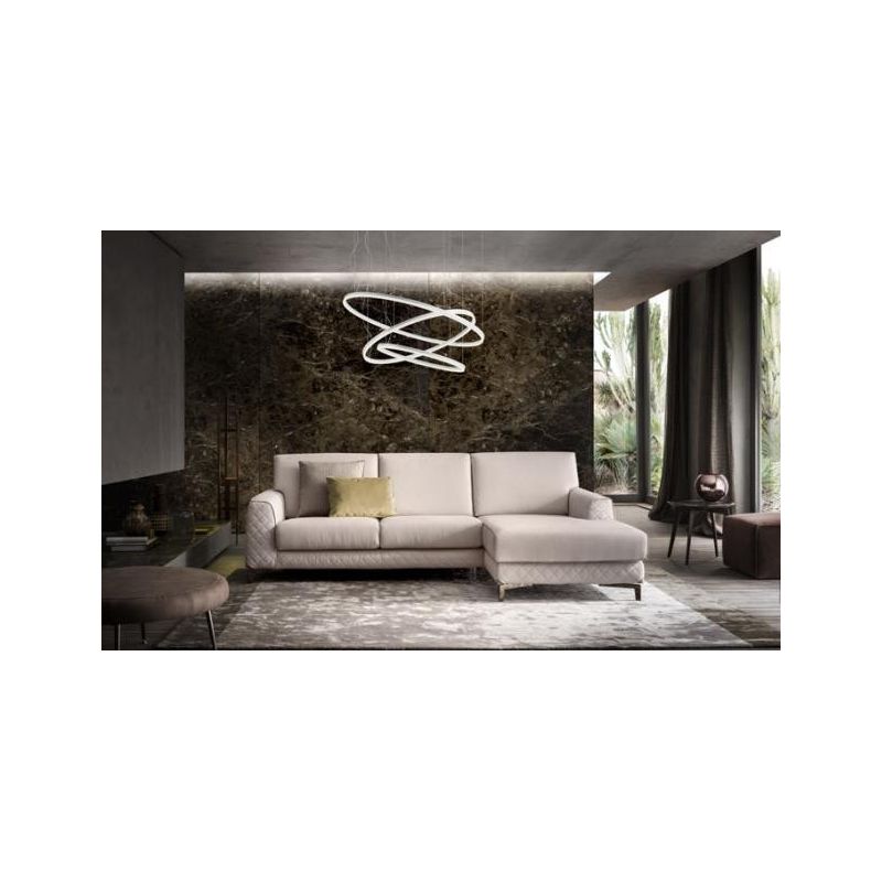 ORBIT SOSPENSIONE CON 3 ANELLI LED 163W DIMMERABILE BRONZO, BIANCA O NERA Redo Group - Cristalensi Shop Online