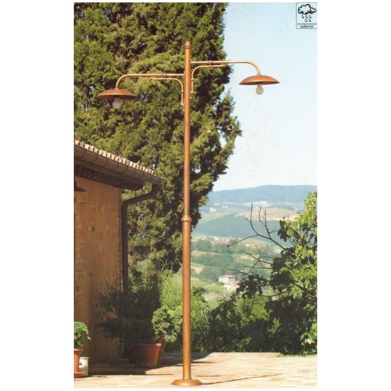 ERA PALO H 250 DA ESTERNO IN OTTONE NATURALE O VERNICIATO DI ANTRACITE O CORTEN CRISTALENSI OTTONE - Cristalensi Shop Online