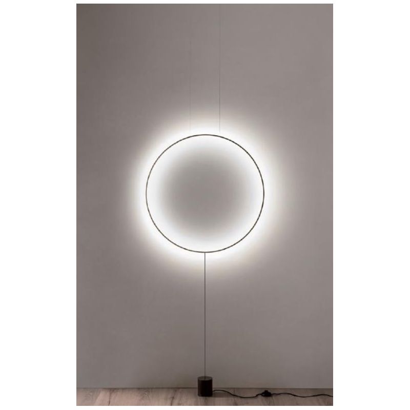 SLICK PIANTANA NERA O ORO CON ATTACCO A SOFFITTO LED 19W LUCE 3000K MODERNA H260 CM Redo Group - Cristalensi Shop Online