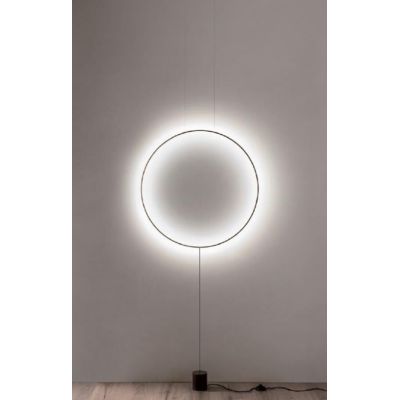 SLICK PIANTANA NERA O ORO CON ATTACCO A SOFFITTO LED 19W LUCE 3000K MODERNA H260 CM Redo Group - Cristalensi Shop Online