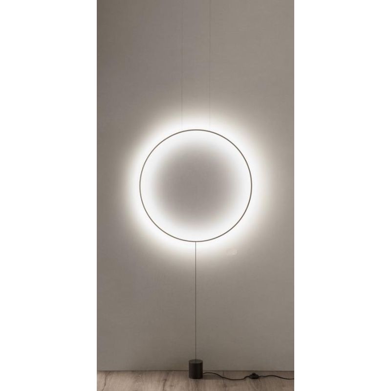 SLICK PIANTANA NERA O ORO CON ATTACCO A SOFFITTO LED 28W LUCE 3000K MODERNA H280 CM Redo Group - Cristalensi Shop Online