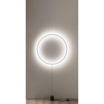 SLICK PIANTANA NERA O ORO CON ATTACCO A SOFFITTO LED 28W LUCE 3000K MODERNA H280 CM Redo Group - Cristalensi Shop Online