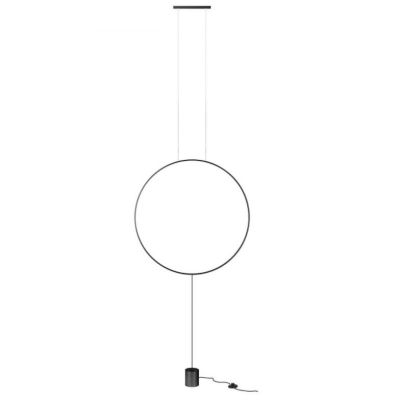 SLICK PIANTANA NERA O ORO CON ATTACCO A SOFFITTO LED 28W LUCE 3000K MODERNA H280 CM Redo Group - Cristalensi Shop Online
