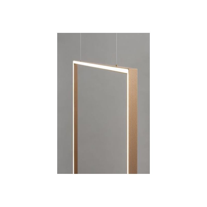SLICK PIANTANA NERA O ORO QUADRATA ATTACCO A SOFFITTO LED 28W LUCE 3000K MODERNA H260 CM Redo Group - Cristalensi Shop Online
