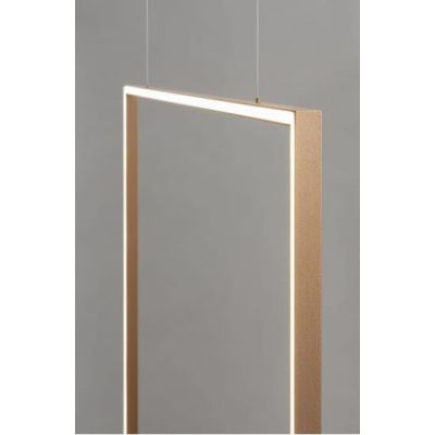 SLICK PIANTANA NERA O ORO QUADRATA ATTACCO A SOFFITTO LED 28W LUCE 3000K MODERNA H260 CM Redo Group - Cristalensi Shop Online