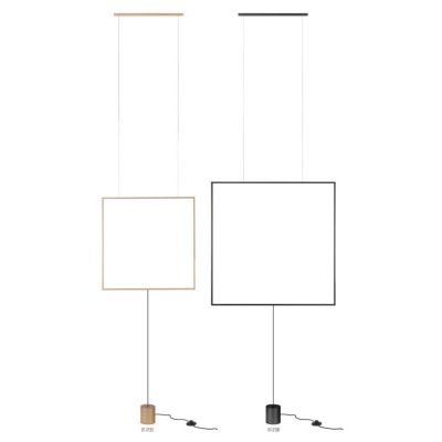 SLICK PIANTANA NERA O ORO QUADRATA ATTACCO A SOFFITTO LED 37W LUCE 3000K MODERNA H280 CM Redo Group - Cristalensi Shop Online