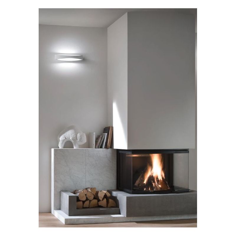 EIGHER APPLIQUE BIANCA MODERNA LED 12W LUCE 3000K LARGHEZZA CM 35 Redo Group - Cristalensi Shop Online