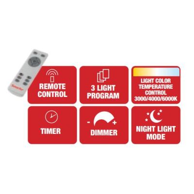 STRATOS PLAFONIERA ORIGINALE LED 93W LUCE 3000K-4000K-6000K DIMMERABILE CON TELECOMANDO Redo Group - Cristalensi Shop Online