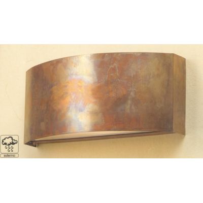 GORGONA APPLIQUE PER ESTERNO FASCIA OTTONE IP66 LUCE SOPRA SOTTO CRISTALENSI OTTONE - Cristalensi Shop Online