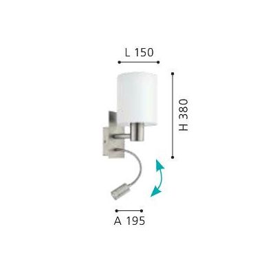 PASTERI APPLIQUE CON FLEX A LED E TESSUTO COLORE BIANCO EGLO - Cristalensi Shop Online