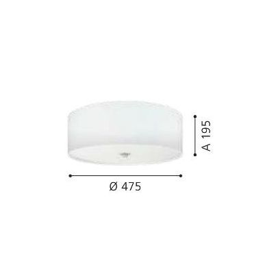 PASTERI PLAFONIERA IN TESSUTO COLOR BIANCO D 47,5 EGLO - Cristalensi Shop Online