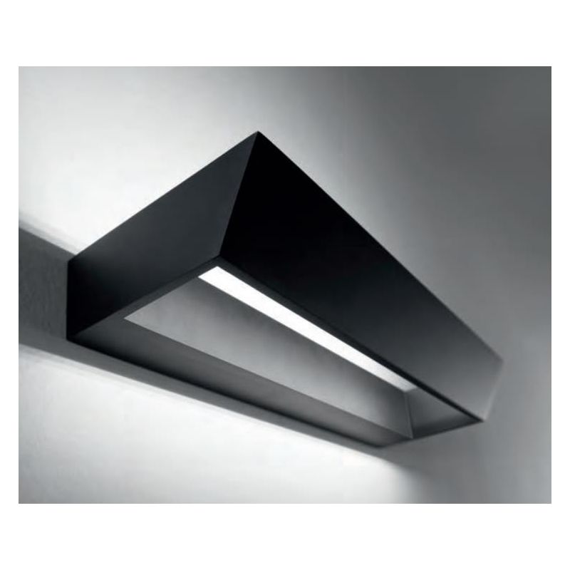 EDGE APPLIQUE LED 30W LUCE CALDA O FREDDA 2000 LUMEN BIANCO O NERO MODERNO ISYLUCE - Cristalensi Shop Online