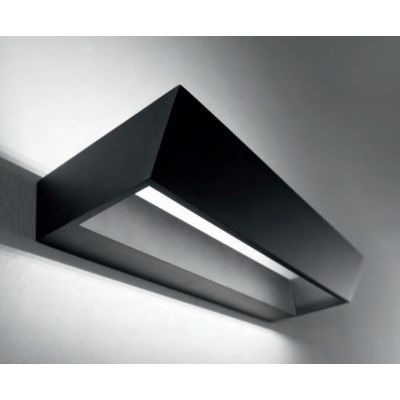 EDGE APPLIQUE LED 30W LUCE CALDA O FREDDA 2000 LUMEN BIANCO O NERO MODERNO ISYLUCE - Cristalensi Shop Online