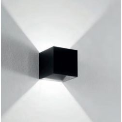 CUBO PARETE LED 10W 3000K LUCE SOPRA SOTTO BIANCO O NERO ECONOMICO CLASSE A ISYLUCE - Cristalensi Shop Online 2