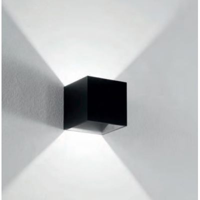 CUBO PARETE LED 10W 3000K LUCE SOPRA SOTTO BIANCO O NERO ECONOMICO CLASSE A ISYLUCE - Cristalensi Shop Online