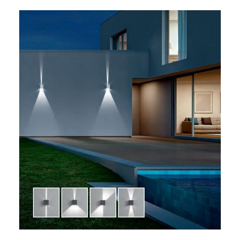 CUBO LED 16W PER ESTERNO IP54 DISPONIBILE IN 4 COLORI CON FLUSSO REGOLABILE ISYLUCE ECONOMICO ISYLUCE - Cristalensi Shop Online