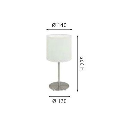 PASTERI LAMPADA TAVOLO PICCOLA IN TESSUTO COLORE BIANCO H. 27,5 CM EGLO - Cristalensi Shop Online