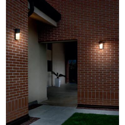 SECTION APPLIQUE DA ESTERNO IP54 BIANCA ANTRACITE O CORTEN DESIGN MODERNO ATTACCO E27 ISYLUCE - Cristalensi Shop Online