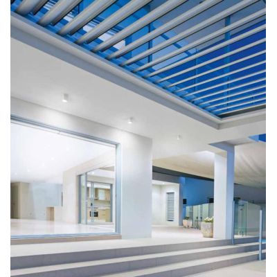 PLAFONIERA ISYLUCE ESTERNA IP54 ALLUMINIO BIANCO, ANTRACITE, CORTEN O NERO VETRO SATINATO ISYLUCE - Cristalensi Shop Online