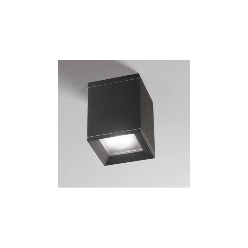 PLAFONIERA ISYLUCE ESTERNA IP54 ALLUMINIO BIANCO, ANTRACITE, CORTEN O NERO VETRO SATINATO ISYLUCE - Cristalensi Shop Online
