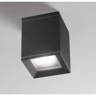 PLAFONIERA ISYLUCE ESTERNA IP54 ALLUMINIO BIANCO, ANTRACITE, CORTEN O NERO VETRO SATINATO ISYLUCE - Cristalensi Shop Online